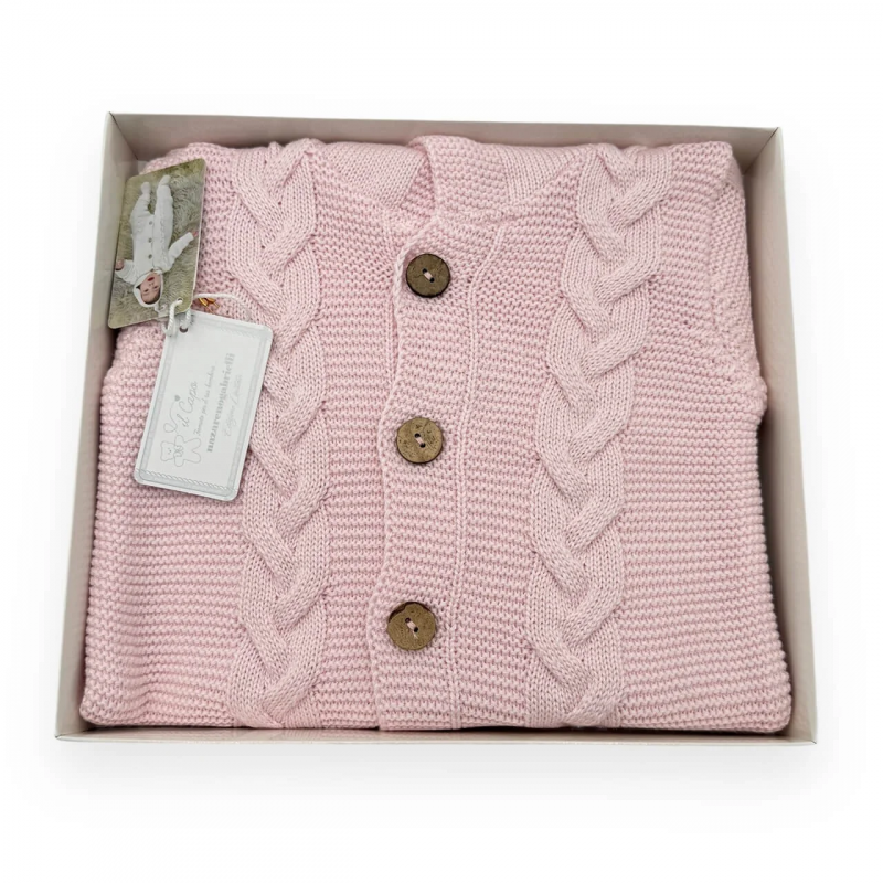 Nazzareno Gabrielli Pink Wool Sleepsuit 3/6 Months