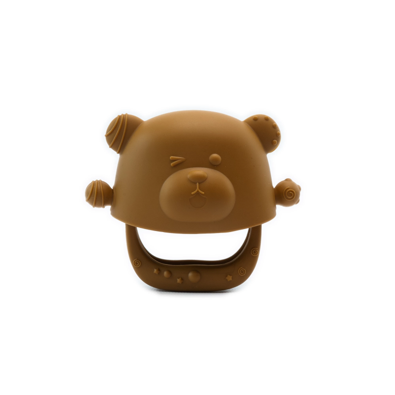 Glitre Brown Silicone Teether
