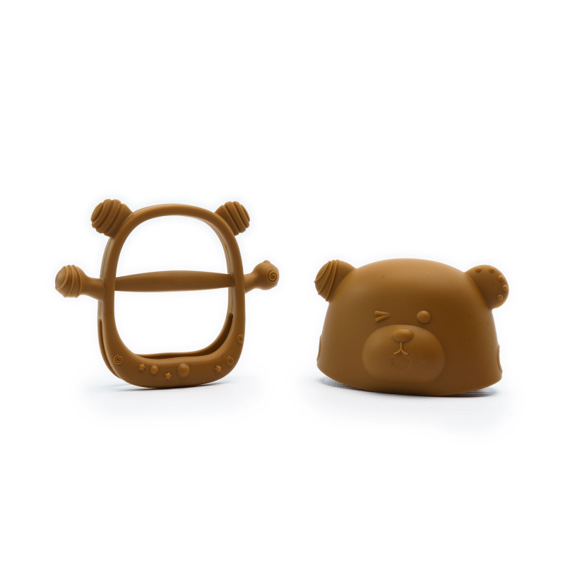 Glitre Brown Silicone Teether