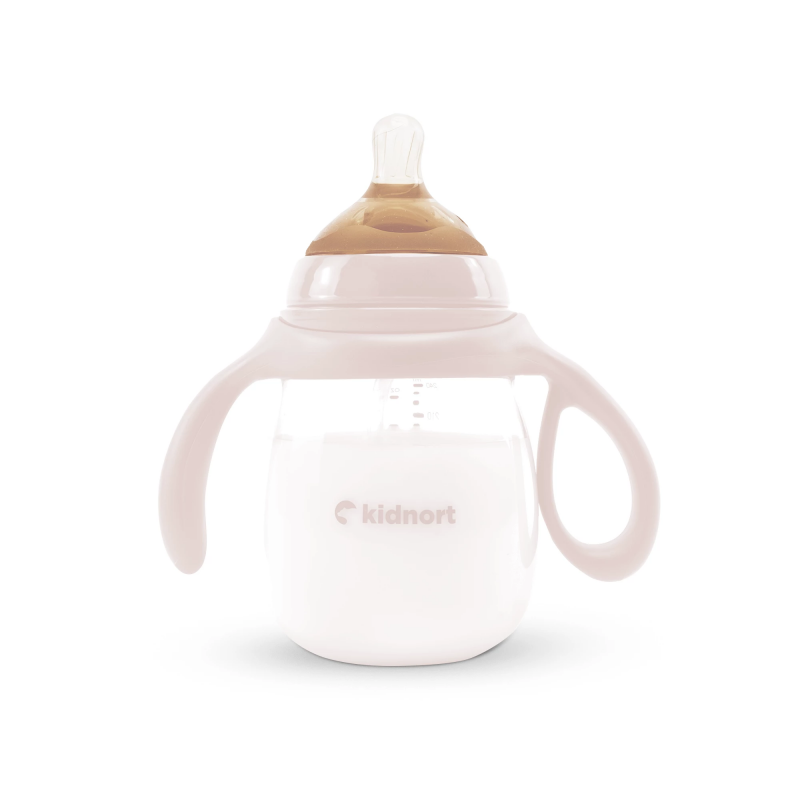 Jordbaer Anti-Colic Variable Flow Baby Bottle 240 ML Pink