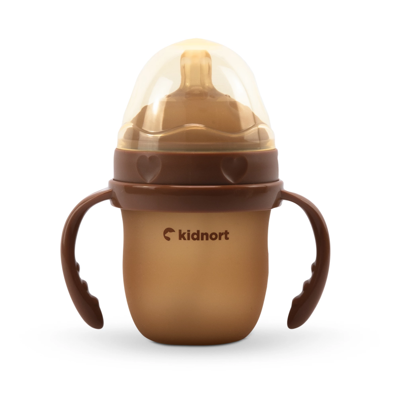 Eple 240ml Brown Medical Grade Silicone Feeding Bottle