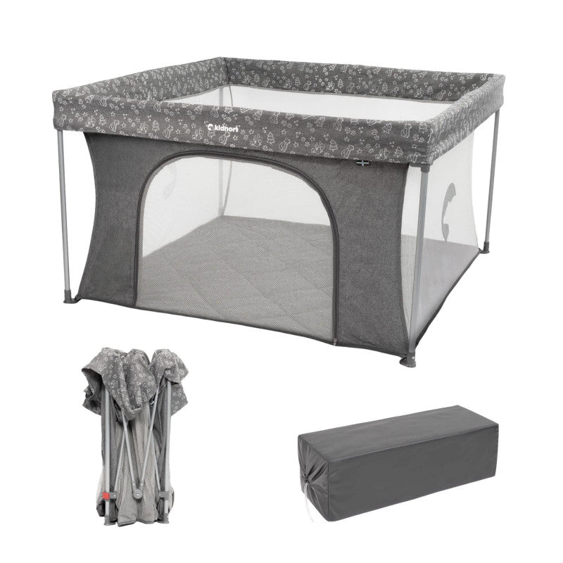 Playpen for children Snøen Kidnort grey