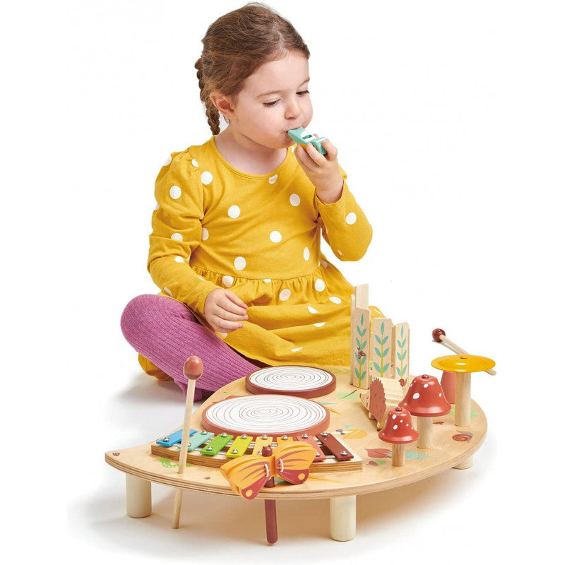 Tender Leaf Musical Percussion Table in Wood
