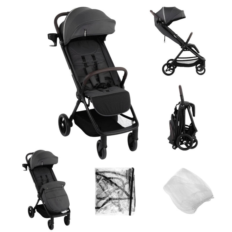 Stroller with Automatic Folding Snøugle Kidnort Light Grey