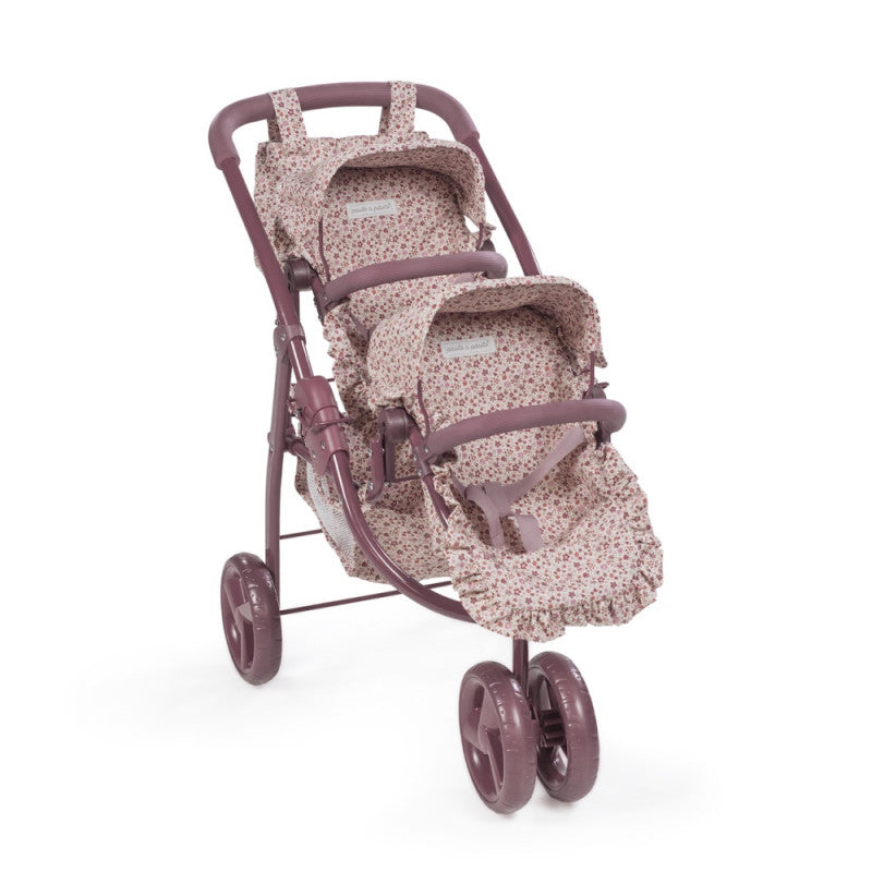 Toy Stroller Twins Cherry Flowers
