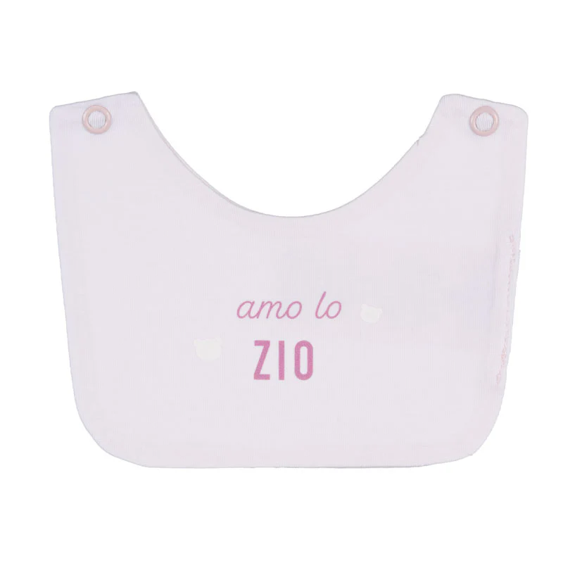 Nanan Pink Bibs with "I love my aunt/uncle" written on them.