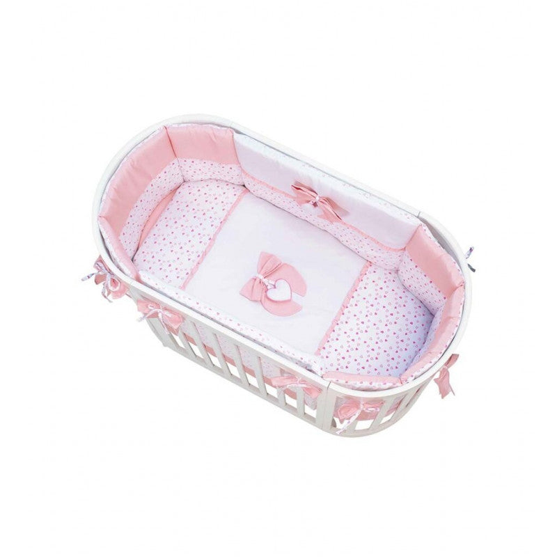 Textile Set for Leonardo Cot Pink Hearts