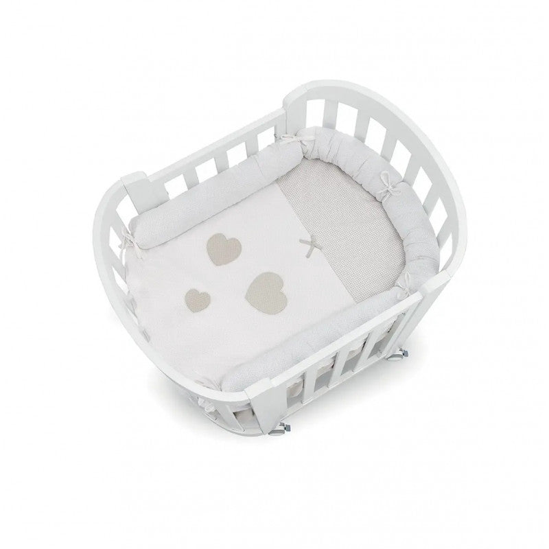 Complete Sweet Cradle Liner White Dove Grey