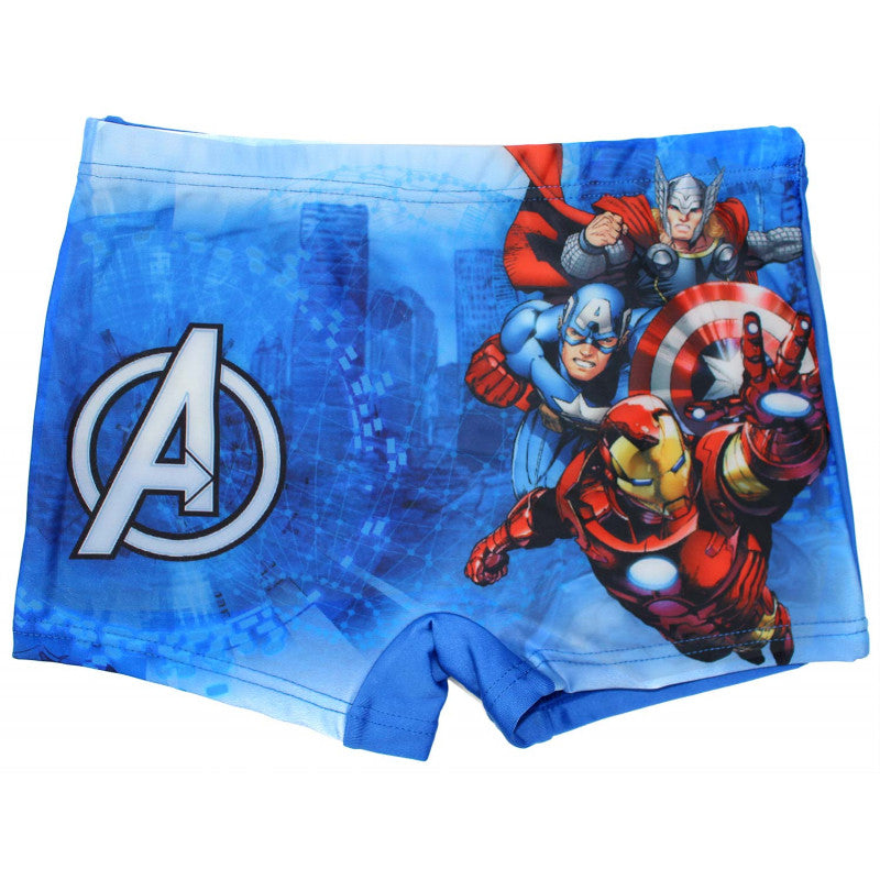 Avengers Blue Boxer Swim Trunks - 7/8 Years
