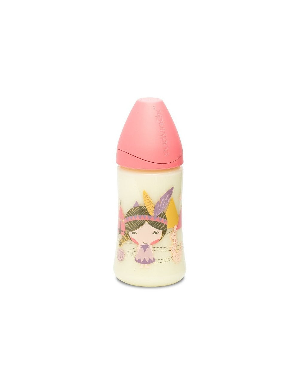 Suavinex Indio Pink Feeding Bottle 270 ml