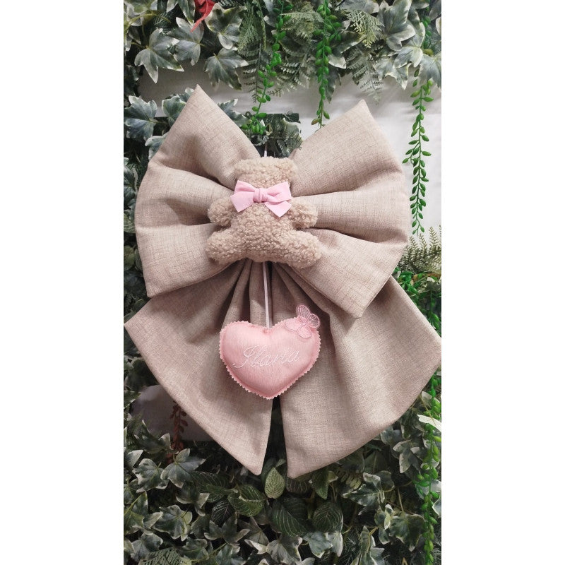 Teddy Bear Birth Bow