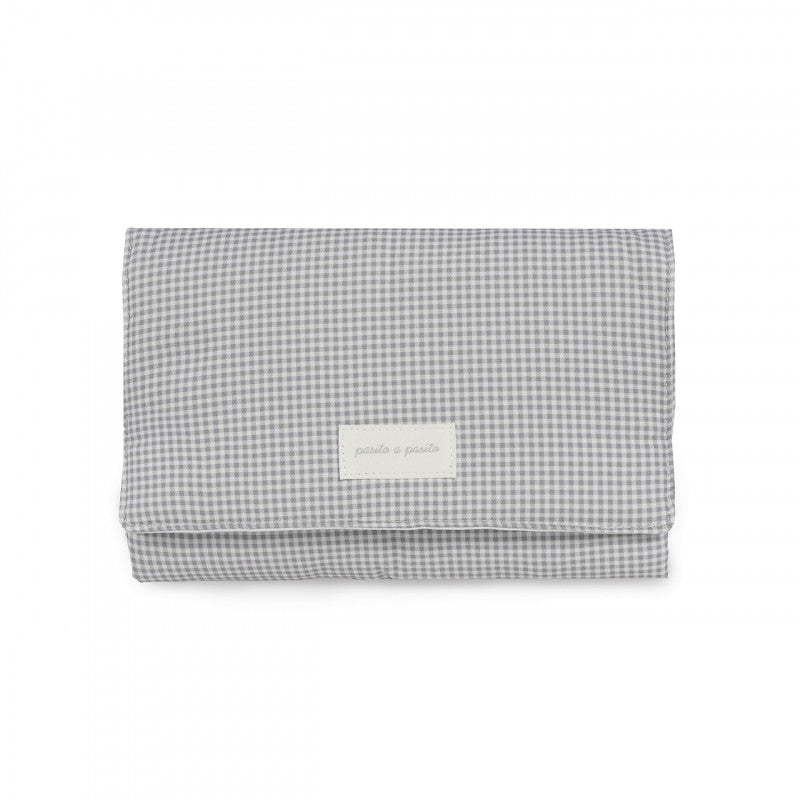 Little Bloom Grey Gingham Changing Mat