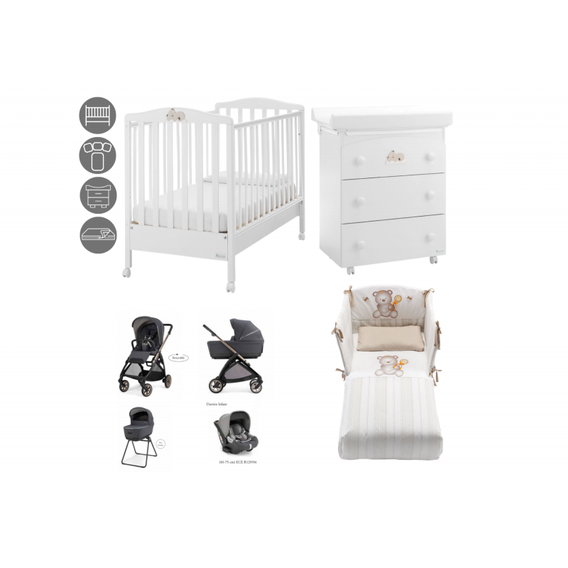 copy of Erbesi Tato und Trio Electa Inglesina Schlafzimmer-Set