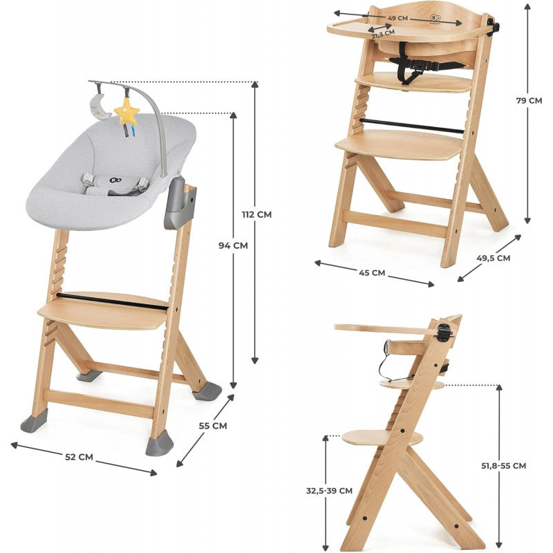 4-in-1 ENOCK Kinderkraft High Chair with Bouncer