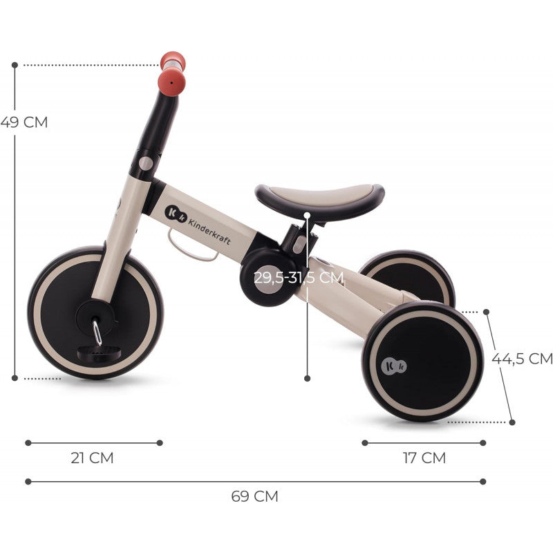 Kinderkraft 3-in-1 Tricycle 4TRIKE, Mini bike,