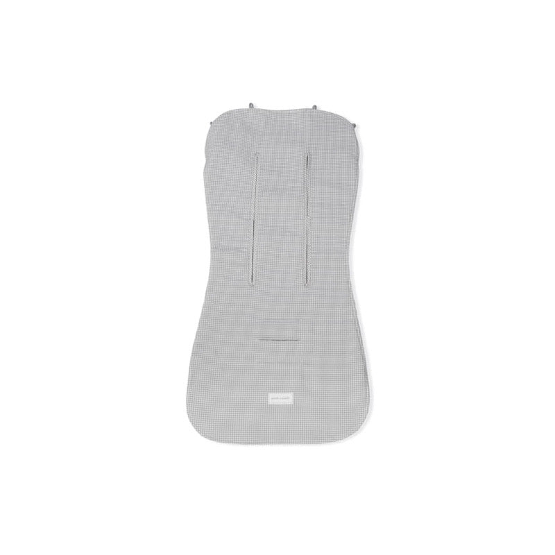Pasito a Pasito Little Bloom Gingham Grey Mattress Pad