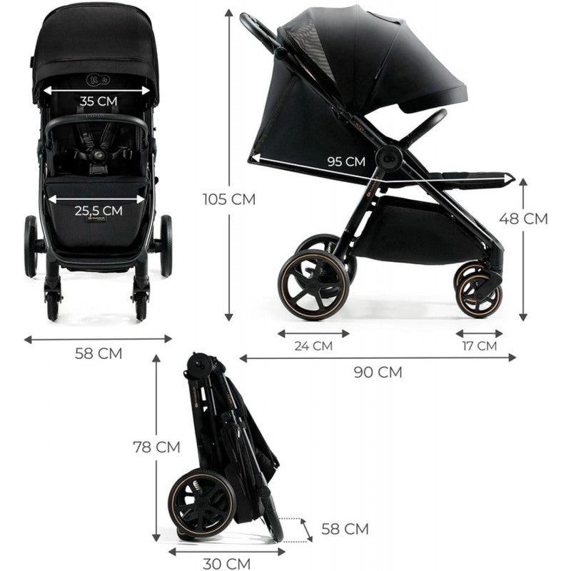 Kinderkraft MITZY Black Lightweight Stroller