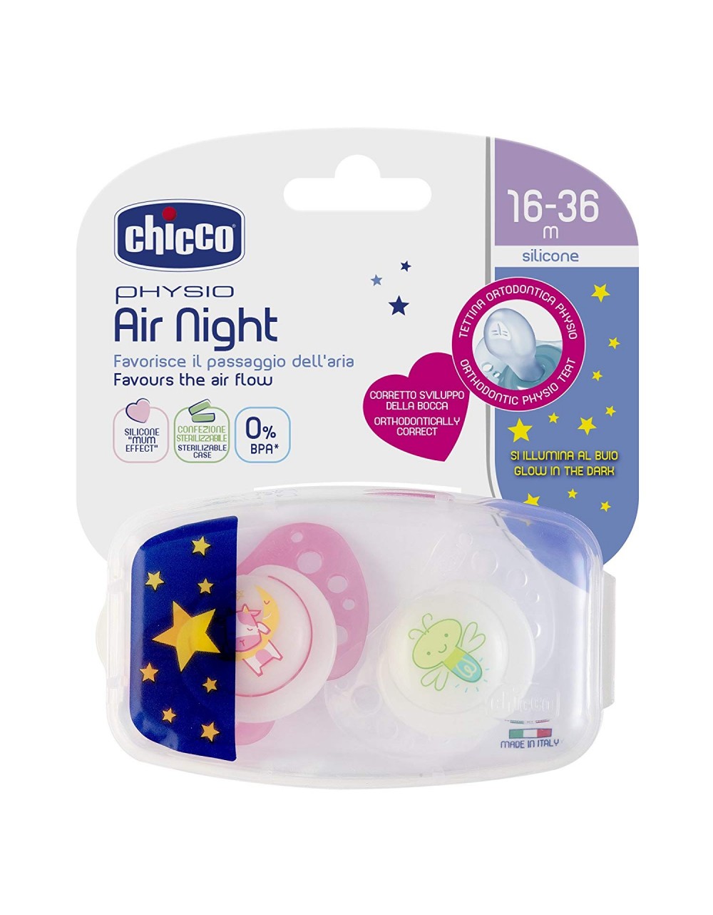 Physio Air Lumi 16-36 Months Silicone White
