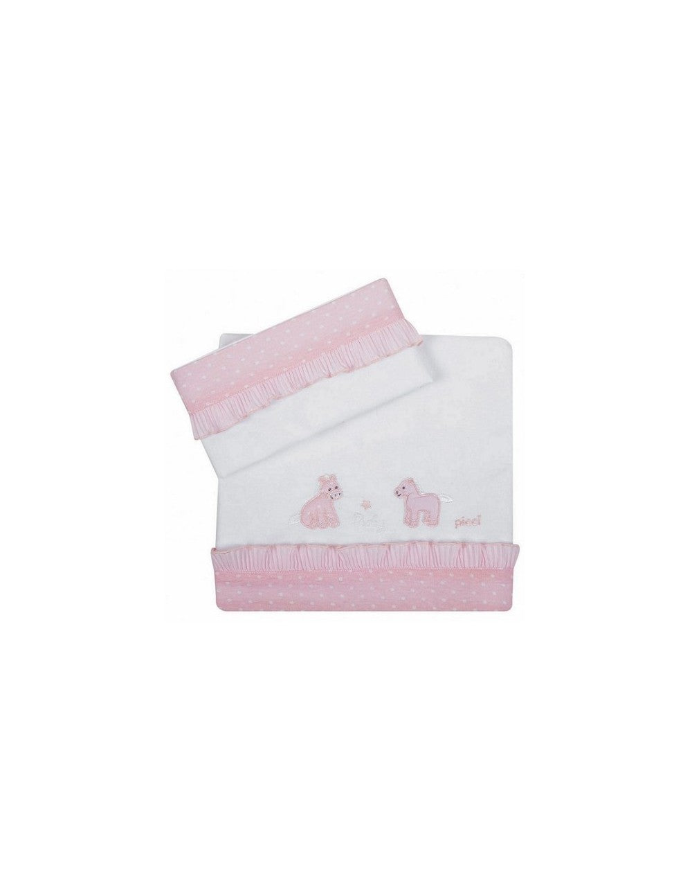Picci Milky Pink Polka Dot Crib Sheets