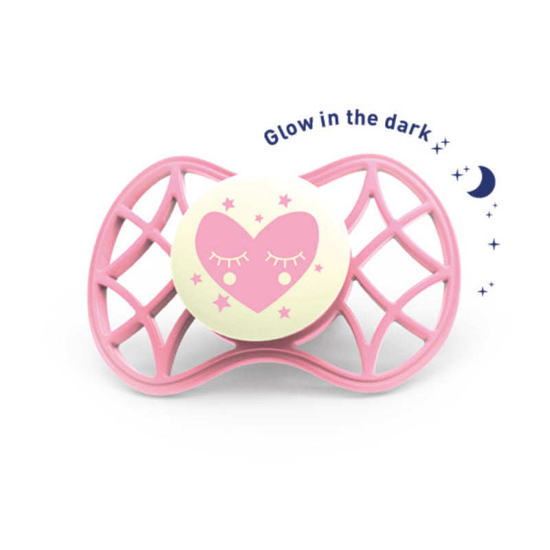 Cool Pacifier! 0m+ Fluorescent Orthodontic Nipple - Cashmere Rose