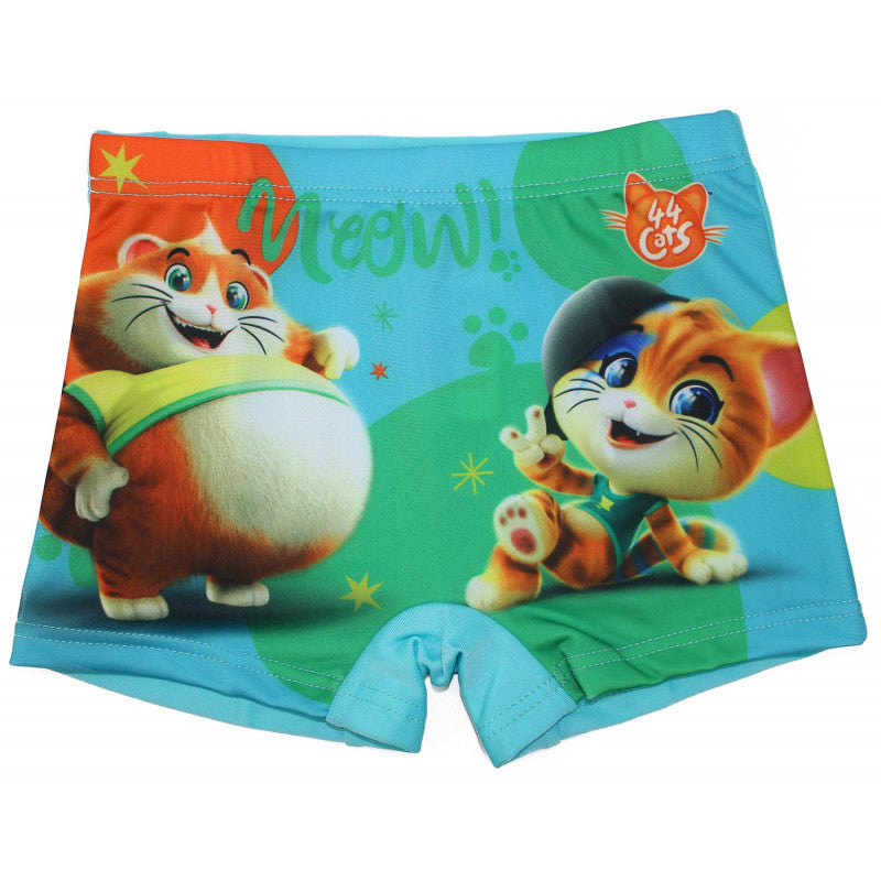 Costume Boxer 44 Gatti Azzurro - 5/6 Anni