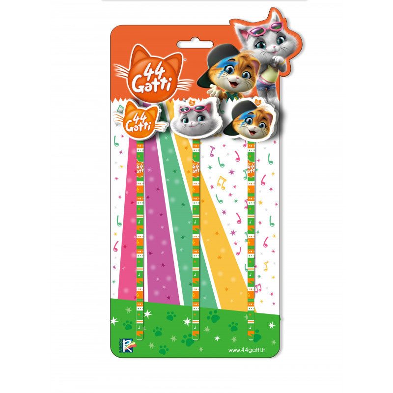 Set of 3 Pencils with Eraser - 44 Cats
