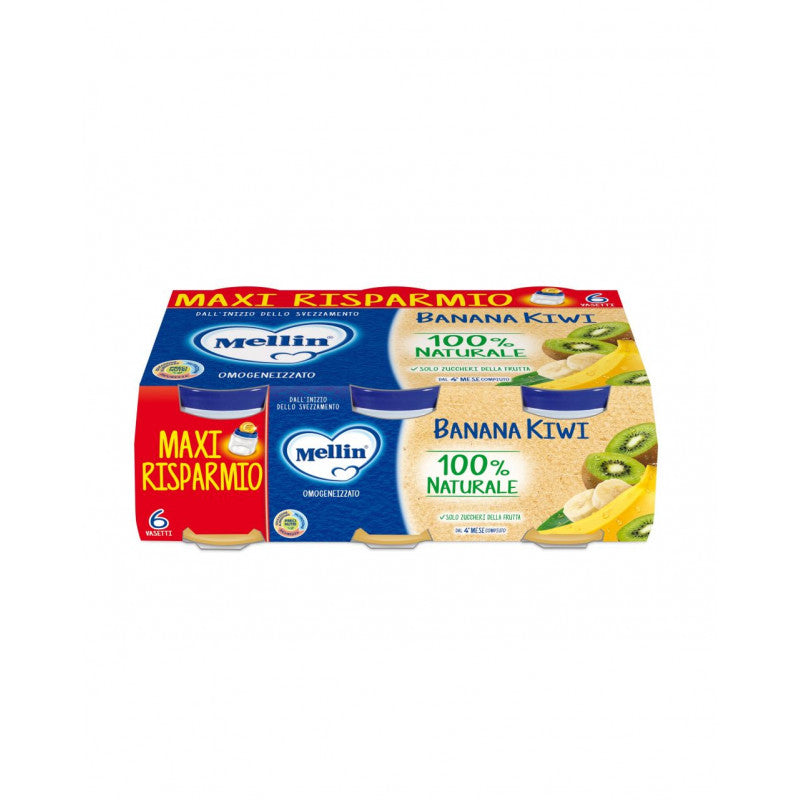 Mellin Banana Kiwi Puree - 6 x 100 g