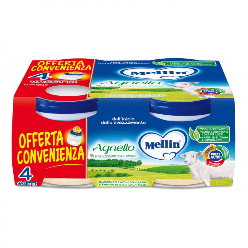 Mellin Lamb Homogenized Baby Food - 4 x 80 g