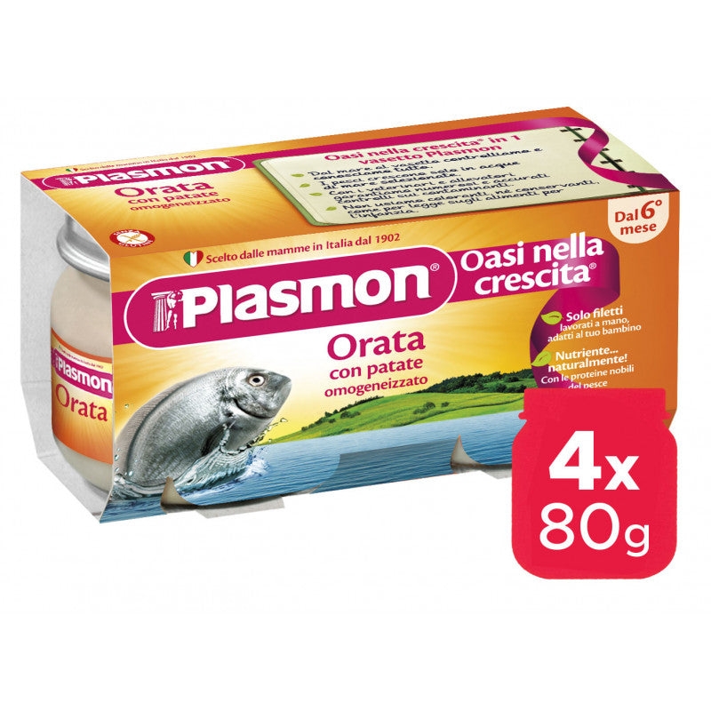 Plasmon Sea Bream Purée - 4 x 80g