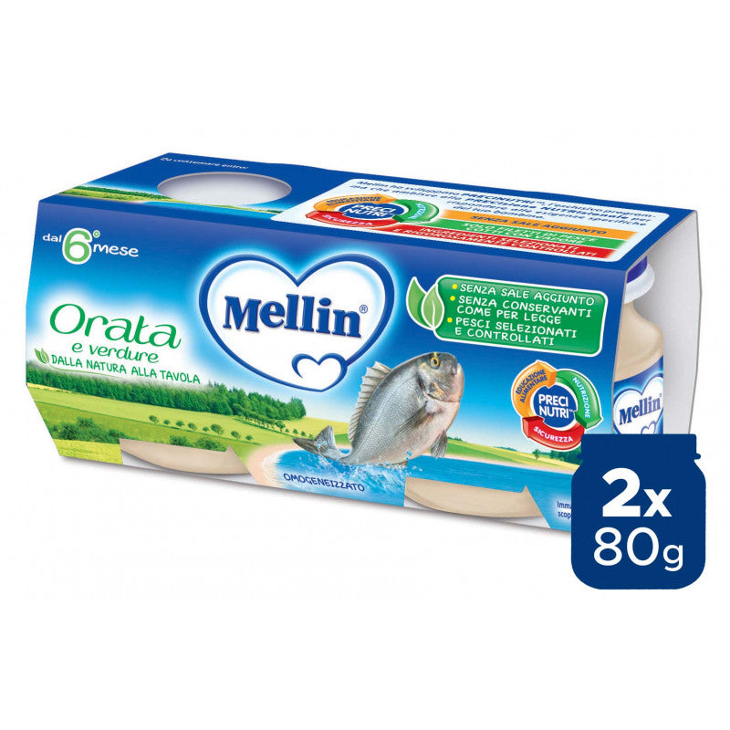 Mellin Sea Bream Puree - 2 x 80 g