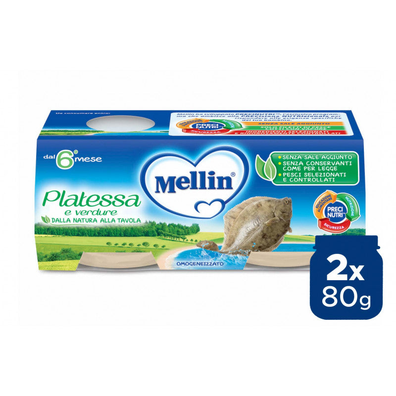 Mellin Plaice Purée - 2 x 80 g