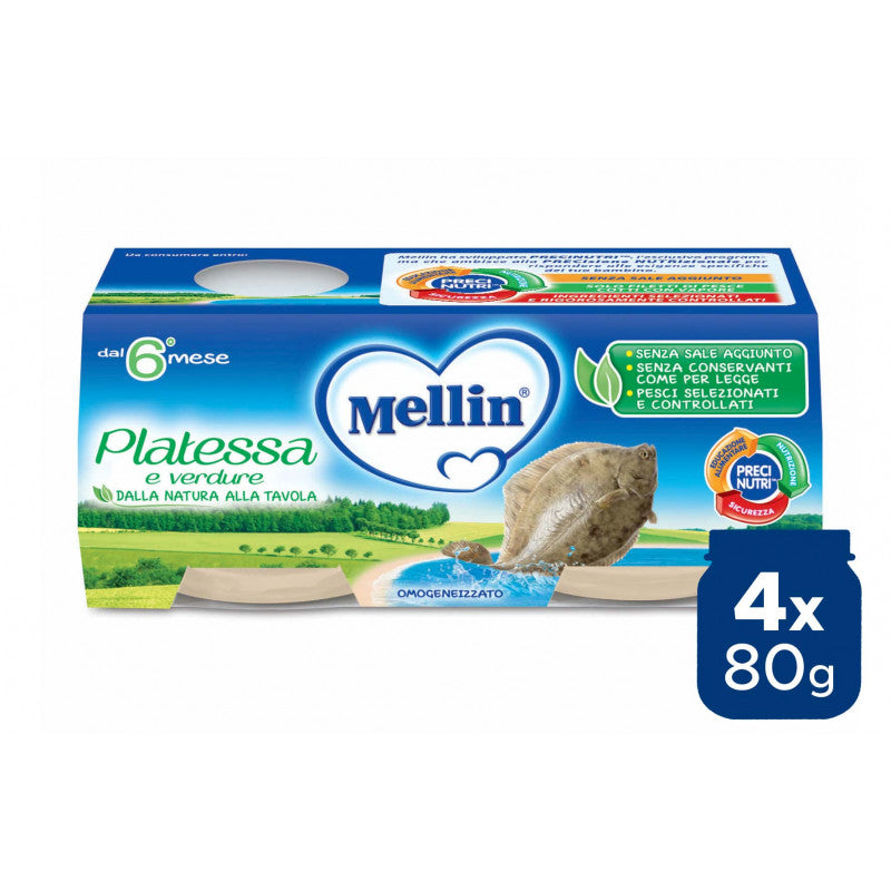 Mellin Plaice Purée - 4 x 80 g