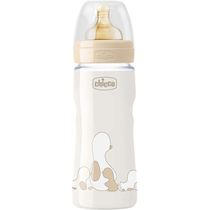 Chicco Original Touch Plastic Feeding Bottle - 330 ml Beige