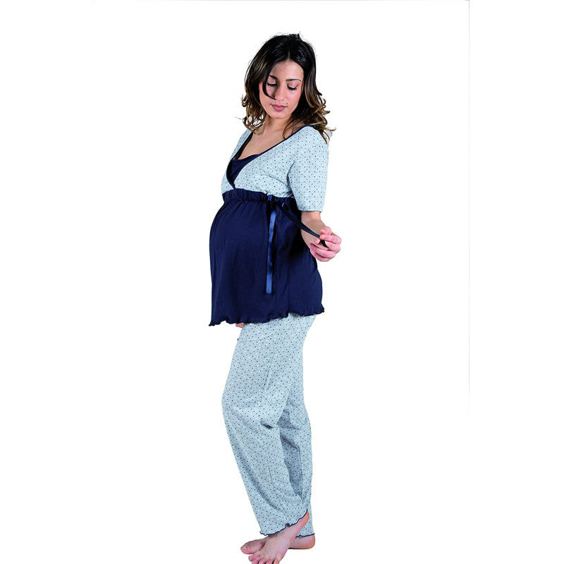 Pyjamas with Bow, Half Sleeve - T5