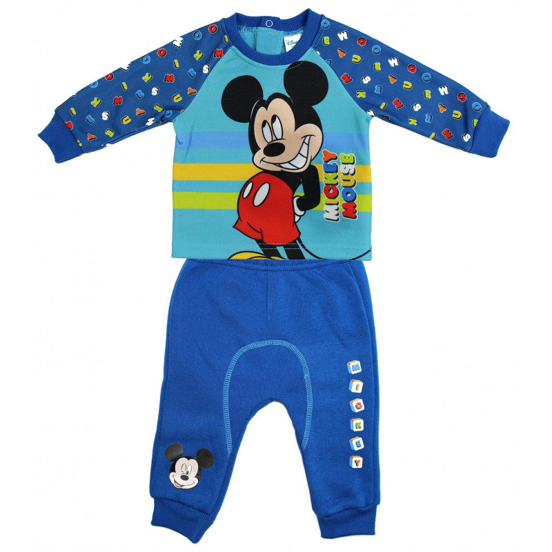 Mickey Mouse Babygrow - Blue/Light Blue