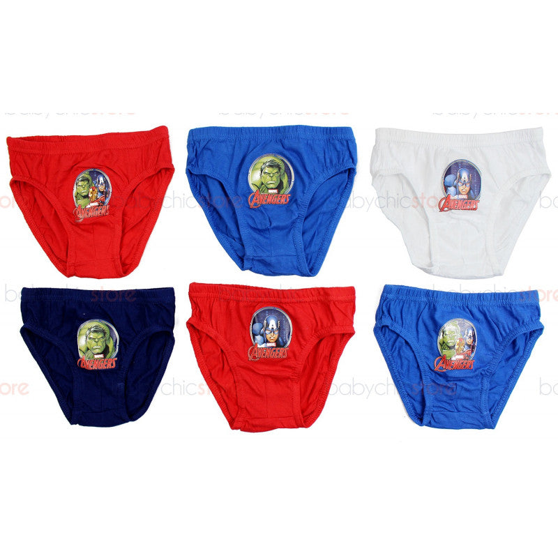 Set of 6 Avengers Briefs - 2/3 Years