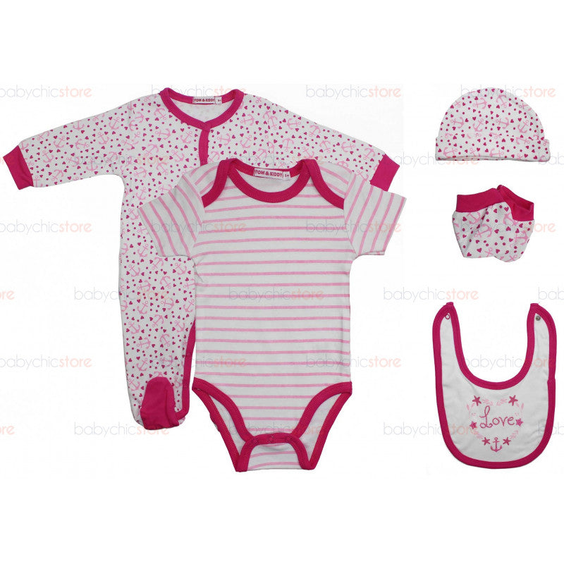 Complete Set of "Love" Bodysuit and All-in-One - 9 Months