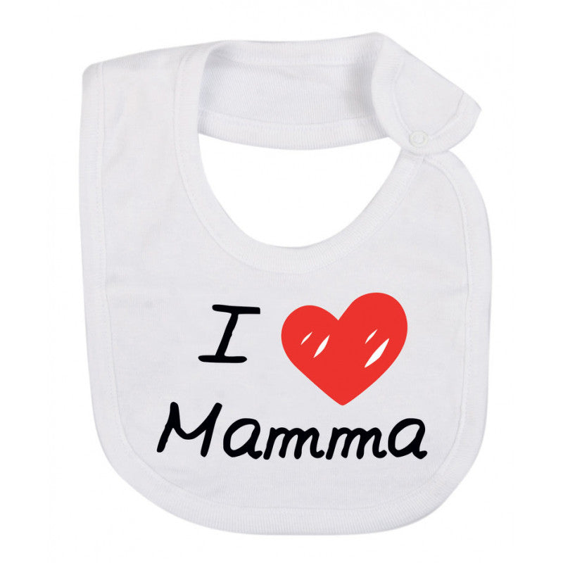 I Love Mom Baby Bib