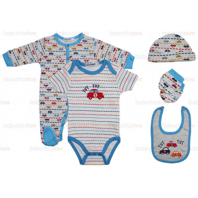 Complete Bodysuit and Sleepsuit Set - Car