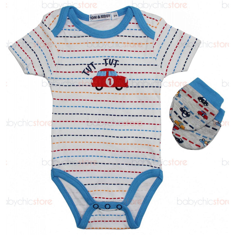 Complete Car Bodysuit and Romper Set - 6 Months