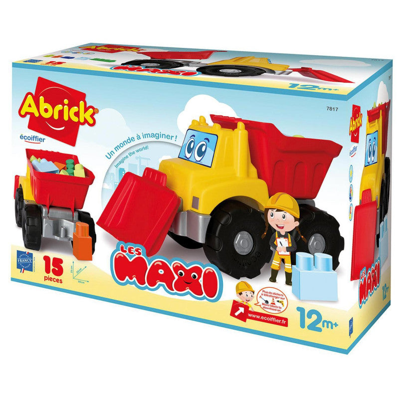 Large Truck with Trailer and Bricks