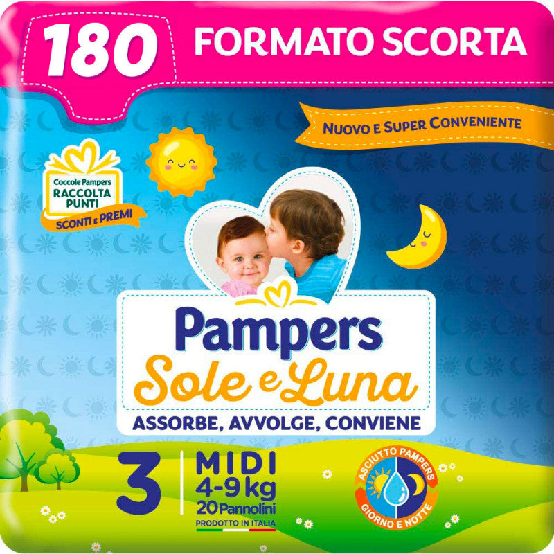 Pampers Sole e Luna Diapers Size 3 - Economy Pack