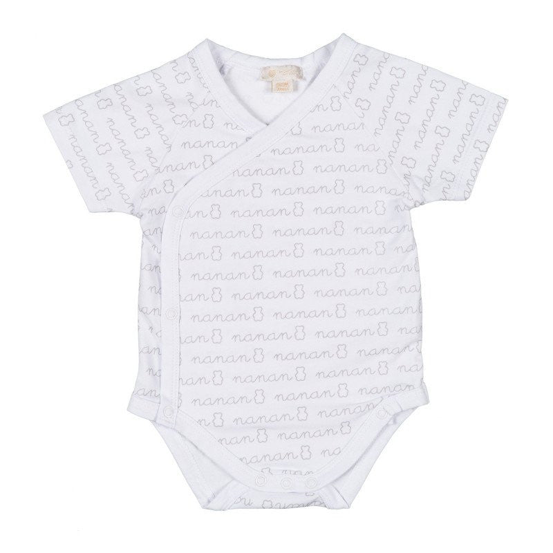 Nanan White Short-Sleeved Bodysuit 0-6 Months