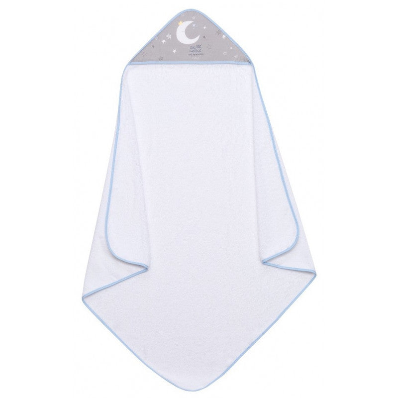 Baby Robe Luna - White/Light Blue