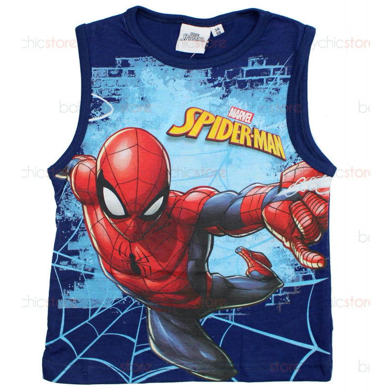 Spiderman Blue Tank Top - 6 Years