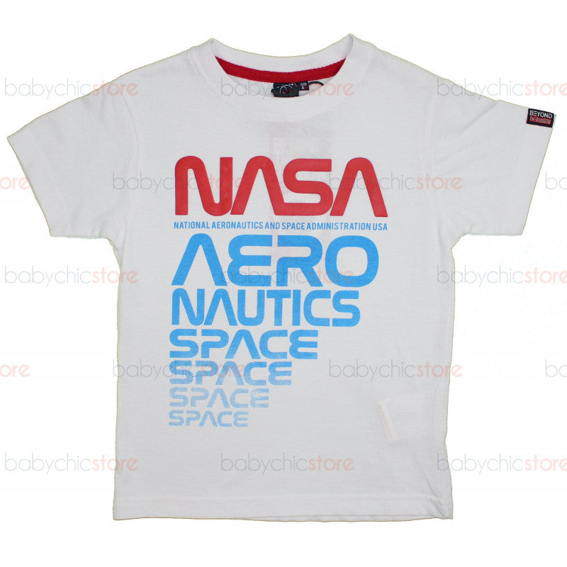 Weißes NASA-T-Shirt – Alter 14