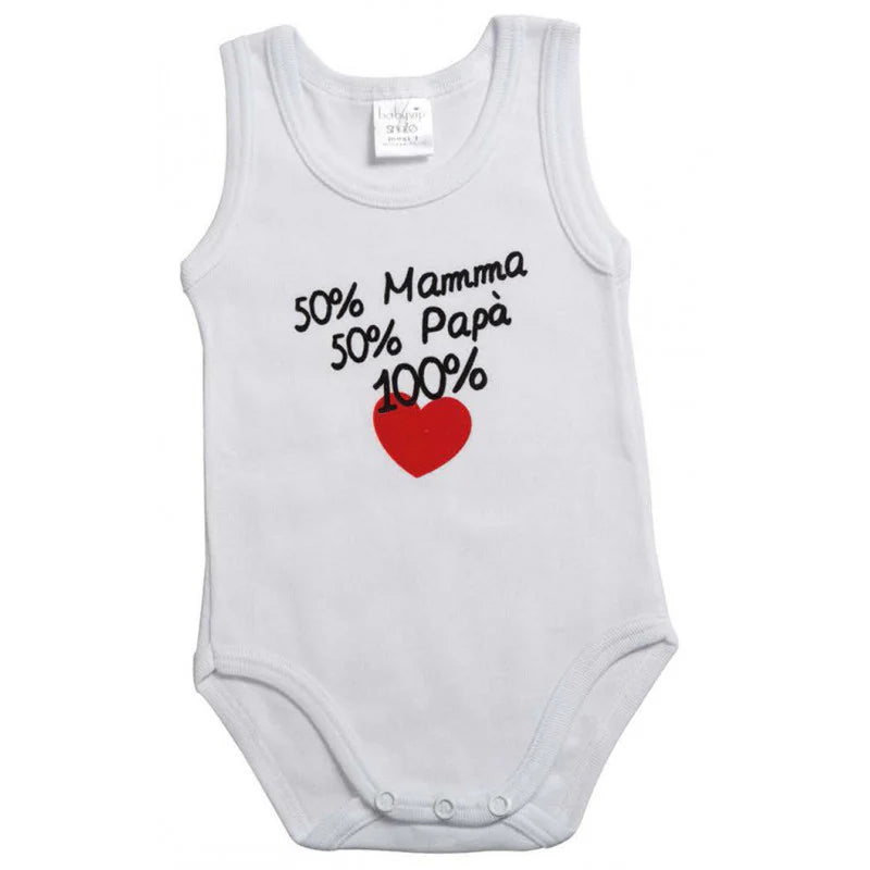 Bodysuit 50% Mommy and 50% Daddy - 12 Months