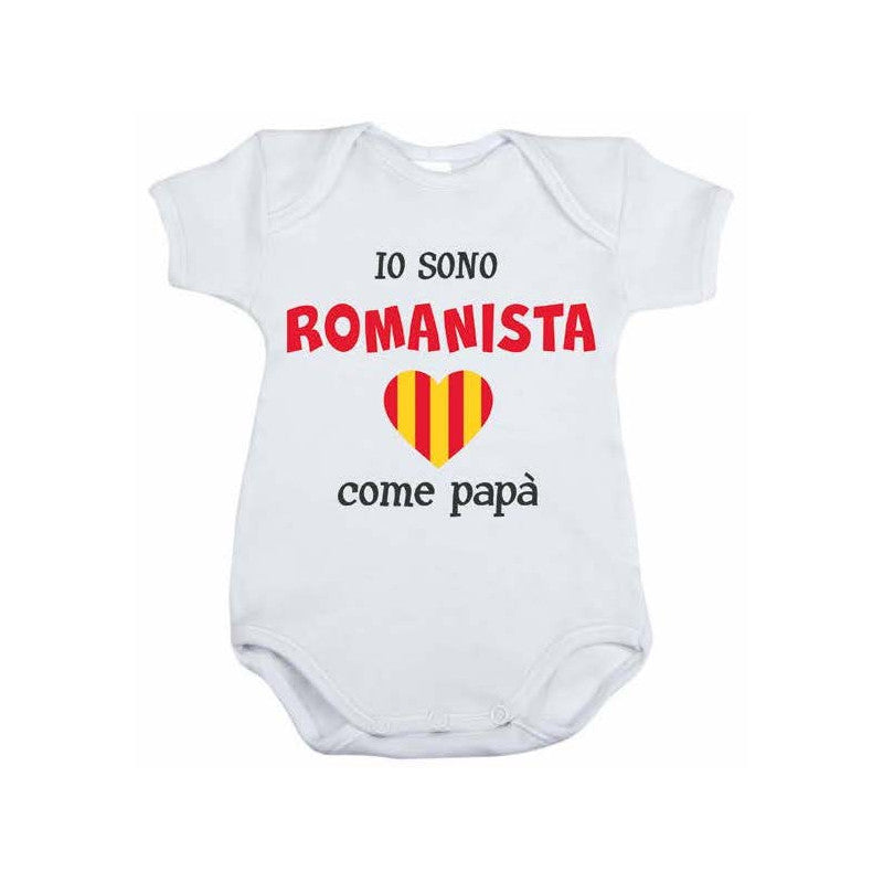 Body Neonato Io sono Romanista - 1/3 Mesi