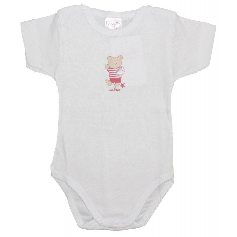 Set of 2 Pink Bear Bodysuits - 9 Months