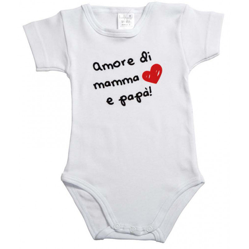 Short-Sleeved Bodysuit Mom and Dad's Love - 3 Months
